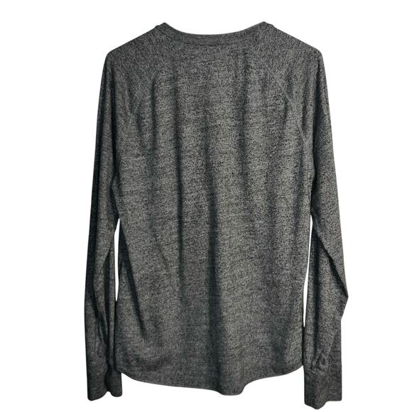 GAP Men’s Heather Gray Long Sleeve Henley Shirt Size M Cotton Blend Textured - Picture 3 of 7